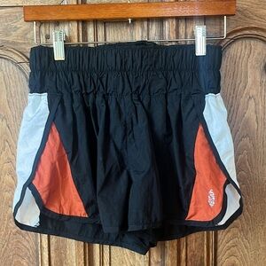 Free People Movement The Way Home Black and Orange Shorts